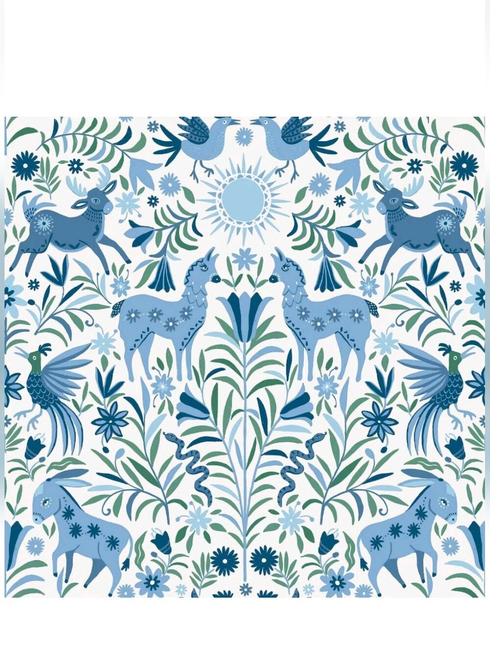 RoomMates Whimsical Creatures Blue Peel and Stick Wallpaper